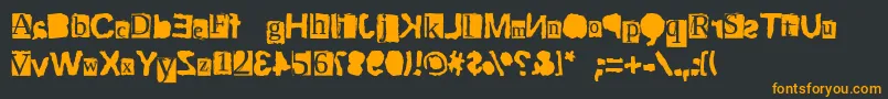 ScriptSerifRiptrash Font – Orange Fonts on Black Background