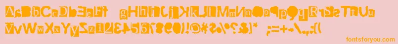 ScriptSerifRiptrash Font – Orange Fonts on Pink Background