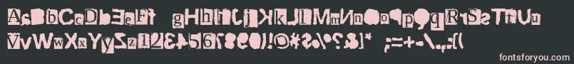 ScriptSerifRiptrash Font – Pink Fonts on Black Background
