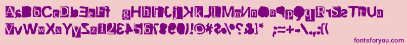 ScriptSerifRiptrash Font – Purple Fonts on Pink Background