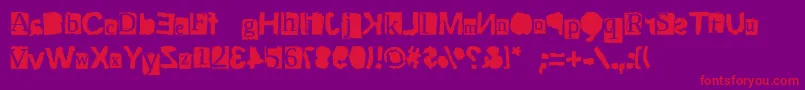 ScriptSerifRiptrash Font – Red Fonts on Purple Background
