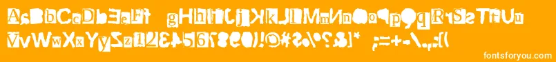ScriptSerifRiptrash Font – White Fonts on Orange Background