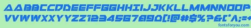 Libertyislandexpandital Font – Blue Fonts on Green Background