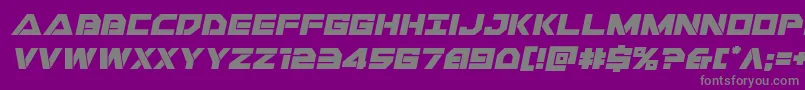 Libertyislandexpandital Font – Gray Fonts on Purple Background