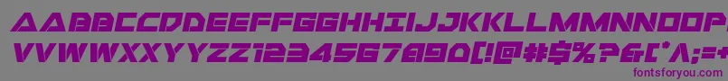 Libertyislandexpandital Font – Purple Fonts on Gray Background