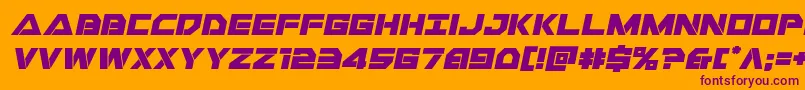 Libertyislandexpandital Font – Purple Fonts on Orange Background