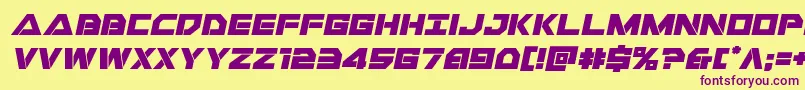 Weitere Informationen zur Libertyislandexpandital-Schriftart Libertyislandexpandital-Schriftart – Violette Schriften auf gelbem Hintergrund