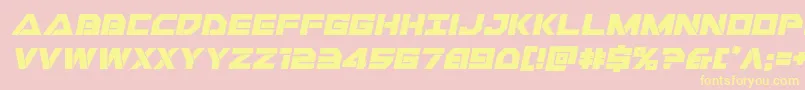 Libertyislandexpandital Font – Yellow Fonts on Pink Background