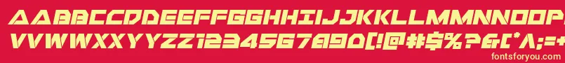 Libertyislandexpandital Font – Yellow Fonts on Red Background