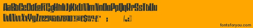 Dsthompson Font – Black Fonts on Orange Background