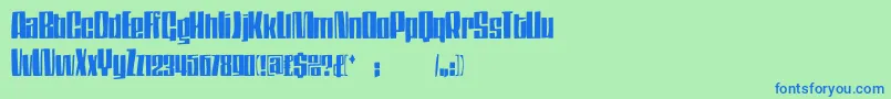 Dsthompson Font – Blue Fonts on Green Background