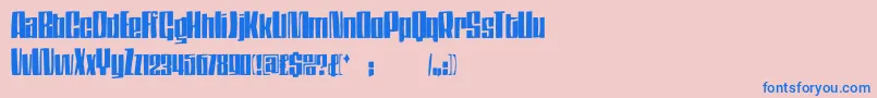 Dsthompson Font – Blue Fonts on Pink Background