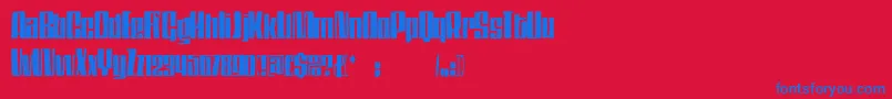 Dsthompson Font – Blue Fonts on Red Background