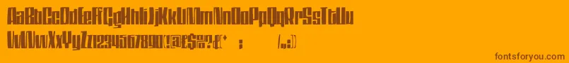 Dsthompson Font – Brown Fonts on Orange Background