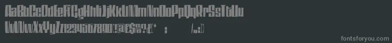 フォントDsthompson – 黒い背景に灰色の文字
