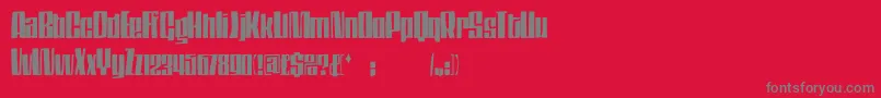 Dsthompson Font – Gray Fonts on Red Background