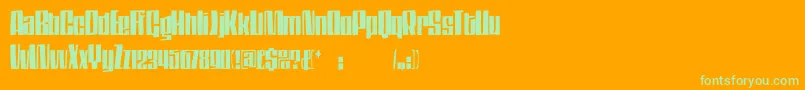 Dsthompson Font – Green Fonts on Orange Background