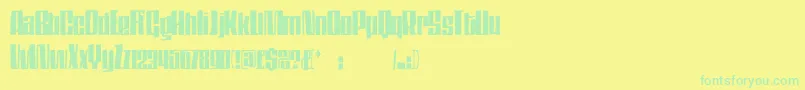 Dsthompson Font – Green Fonts on Yellow Background
