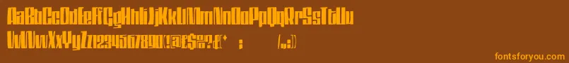Dsthompson Font – Orange Fonts on Brown Background