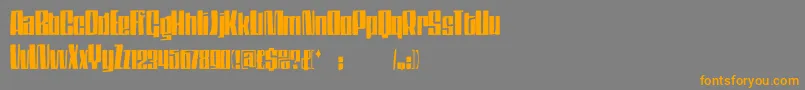 Dsthompson Font – Orange Fonts on Gray Background