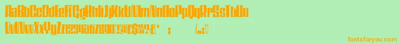 Dsthompson Font – Orange Fonts on Green Background