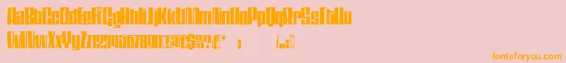 Dsthompson Font – Orange Fonts on Pink Background