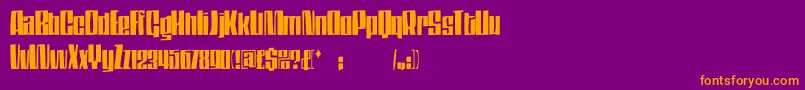 Dsthompson Font – Orange Fonts on Purple Background