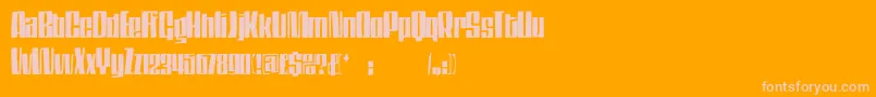 Dsthompson Font – Pink Fonts on Orange Background