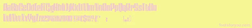 Dsthompson Font – Pink Fonts on Yellow Background
