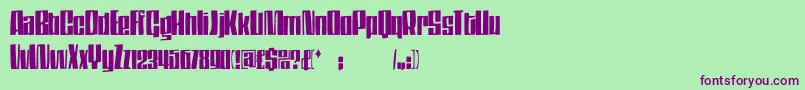 Dsthompson Font – Purple Fonts on Green Background