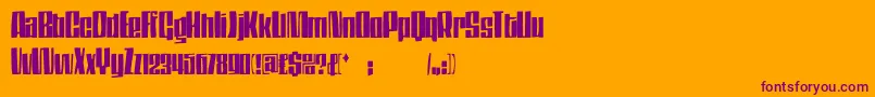 Dsthompson Font – Purple Fonts on Orange Background