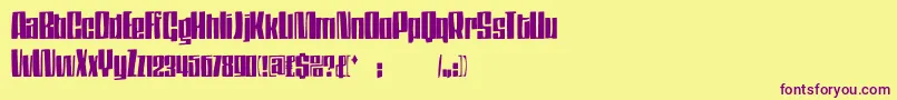 Dsthompson Font – Purple Fonts on Yellow Background