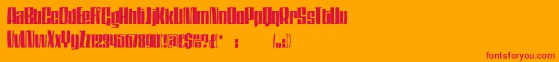Dsthompson Font – Red Fonts on Orange Background