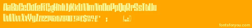 Dsthompson Font – Yellow Fonts on Orange Background
