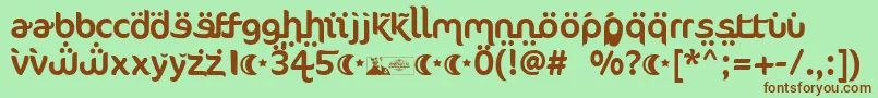 FtfAhlanVeArabezFree Font – Brown Fonts on Green Background