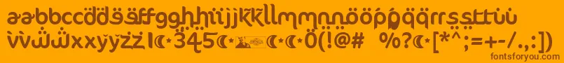 FtfAhlanVeArabezFree Font – Brown Fonts on Orange Background