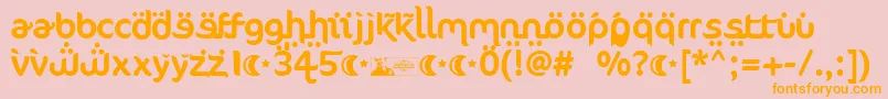 FtfAhlanVeArabezFree Font – Orange Fonts on Pink Background