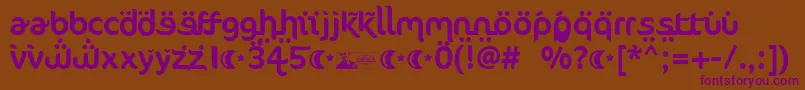 FtfAhlanVeArabezFree Font – Purple Fonts on Brown Background