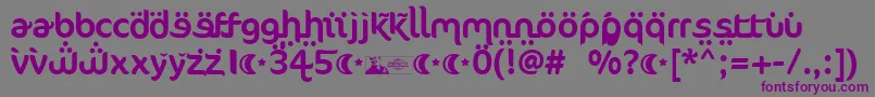 FtfAhlanVeArabezFree Font – Purple Fonts on Gray Background