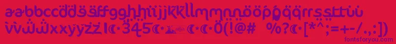 FtfAhlanVeArabezFree Font – Purple Fonts on Red Background