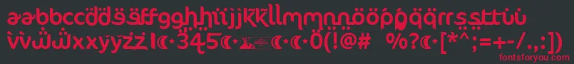 フォントFtfAhlanVeArabezFree – 黒い背景に赤い文字