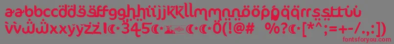 FtfAhlanVeArabezFree Font – Red Fonts on Gray Background