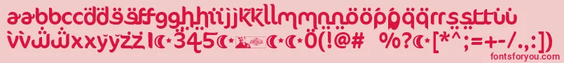 FtfAhlanVeArabezFree Font – Red Fonts on Pink Background