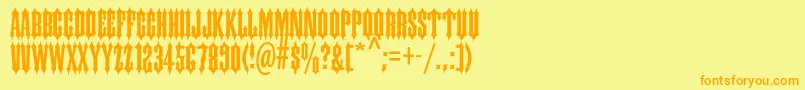 Ironwoodstd Font – Orange Fonts on Yellow Background