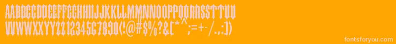 Ironwoodstd Font – Pink Fonts on Orange Background