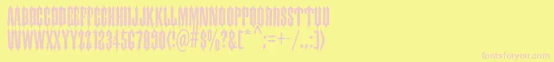 Ironwoodstd Font – Pink Fonts on Yellow Background