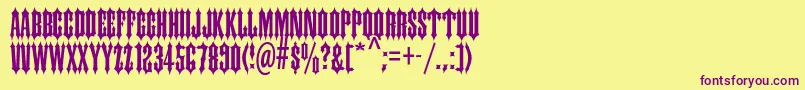 Ironwoodstd Font – Purple Fonts on Yellow Background