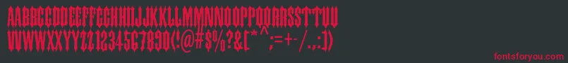 Ironwoodstd Font – Red Fonts on Black Background