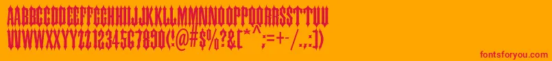 Ironwoodstd Font – Red Fonts on Orange Background