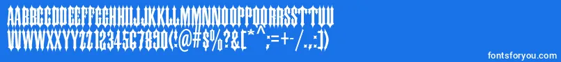 Ironwoodstdフォントについての詳細 フォントIronwoodstd – 青い背景に白い文字